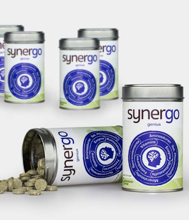 Synergo genius - Nährstoff-Mix: Gedächtnisformel, 6 Dosen Sparpack
