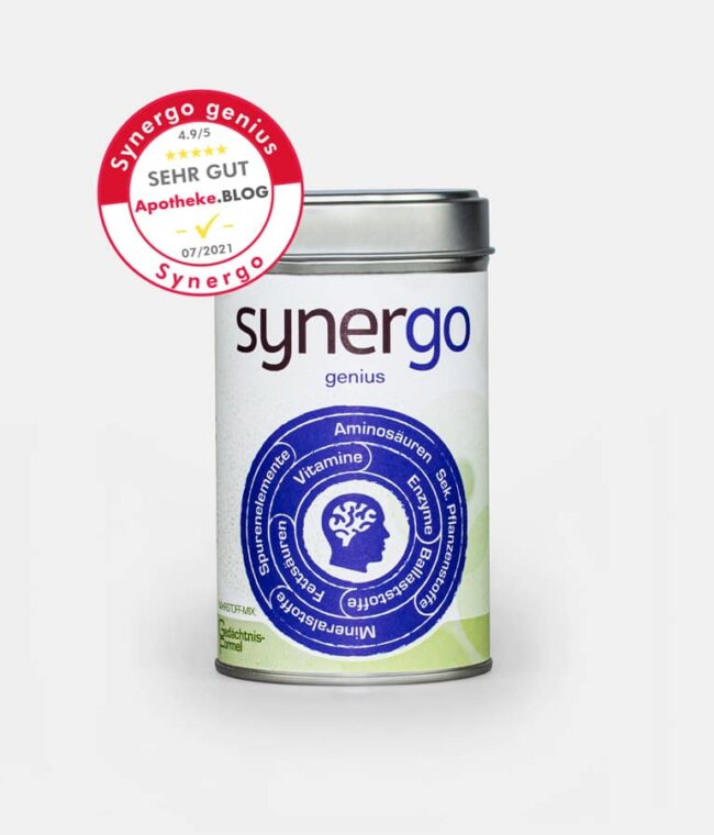 Synergo genius - Nährstoff-Mix: Gedächtnisformel, Apotheke.BLOG sehr gut